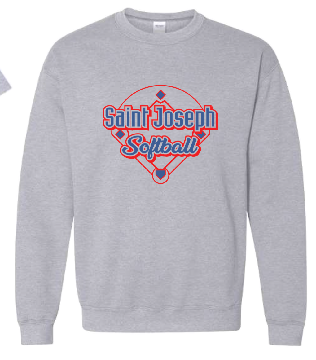 Crewneck Softball- Thin Font Logo